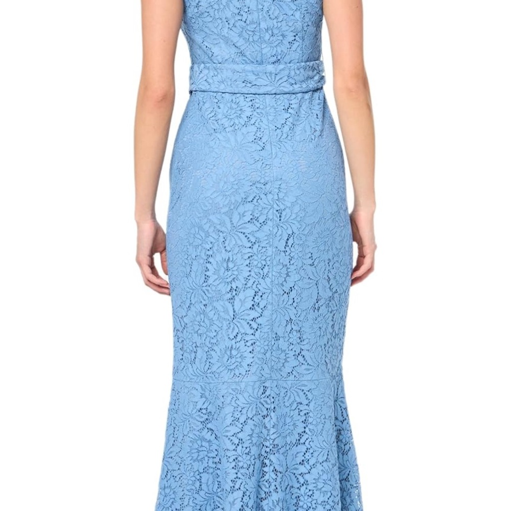 Elegant Blue Lace Dress